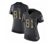 Women Nike San Francisco 49ers #81 Trent Taylor Limited Black 2016 Salute to Service NFL Jersey Women Nike San Francisco 49ers #81 Trent Taylor Limited Black 2016 Salute to Service NFL Jersey