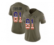 Women Nike San Francisco 49ers #81 Trent Taylor Limited Olive USA Flag 2017 Salute to Service NFL Jersey Women Nike San Francisco 49ers #81 Trent Taylor Limited Olive USA Flag 2017 Salute to Service NFL Jersey