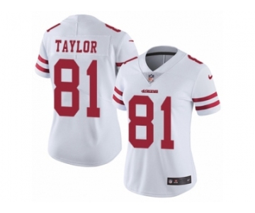 Women Nike San Francisco 49ers #81 Trent Taylor White Vapor Untouchable Limited Player NFL Jersey