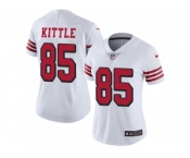 Women Nike San Francisco 49ers #85 George Kittle White Rush Stitched NFL Vapor Untouchable Limited Jersey Women Nike San Francisco 49ers #85 George Kittle White Rush Stitched NFL Vapor Untouchable Limited Jersey