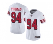 Women Nike San Francisco 49ers #94 Solomon Thomas White Rush Stitched NFL Vapor Untouchable Limited Jersey Women Nike San Francisco 49ers #94 Solomon Thomas White Rush Stitched NFL Vapor Untouchable Limited Jersey