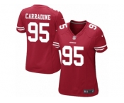 Women Nike San Francisco 49ers #95 Tank Carradine Game Red Team Color NFL Jersey Women Nike San Francisco 49ers #95 Tank Carradine Game Red Team Color NFL Jersey