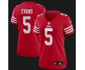 Women San Francisco 49ers #5 Mike Evans Red 2026 Vapor Untouchable Limited Stitched Football Jersey Women San Francisco 49ers #5 Mike Evans Red 2026 Vapor Untouchable Limited Stitched Football Jersey