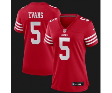 Women San Francisco 49ers #5 Mike Evans Red 2026 Vapor Untouchable Limited Stitched Football Jersey