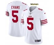 Women San Francisco 49ers #5 Mike Evans White 2026 Vapor Untouchable Limited Stitched Football Jersey Women San Francisco 49ers #5 Mike Evans White 2026 Vapor Untouchable Limited Stitched Football Jersey