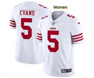 Women San Francisco 49ers #5 Mike Evans White 2026 Vapor Untouchable Limited Stitched Football Jersey