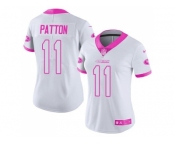 Women's Nike San Francisco 49ers #11 Quinton Patton White PinkStitched NFL Limited Rush Fashion Jersey