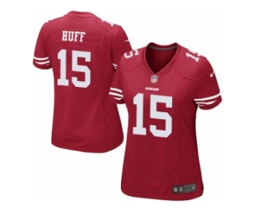 Women's Nike San Francisco 49ers #15 Josh Huff Limited Red Team Color NFL Jersey