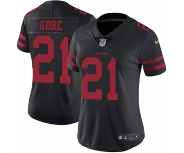 Women's Nike San Francisco 49ers #21 Frank Gore Black Vapor Untouchable Elite Player NFL Jersey
