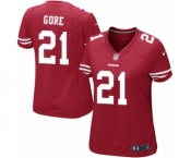 Women's Nike San Francisco 49ers #21 Frank Gore Game Red Team Color NFL Jersey Women's Nike San Francisco 49ers #21 Frank Gore Game Red Team Color NFL Jersey