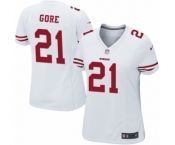 Women's Nike San Francisco 49ers #21 Frank Gore Game White NFL Jersey Women's Nike San Francisco 49ers #21 Frank Gore Game White NFL Jersey