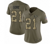 Women's Nike San Francisco 49ers #21 Frank Gore Limited Olive Camo 2017 Salute to Service NFL Jersey Women's Nike San Francisco 49ers #21 Frank Gore Limited Olive Camo 2017 Salute to Service NFL Jersey