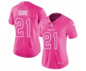 Women's Nike San Francisco 49ers #21 Frank Gore Limited Pink Rush Fashion NFL Jersey Women's Nike San Francisco 49ers #21 Frank Gore Limited Pink Rush Fashion NFL Jersey