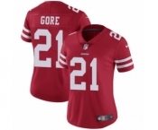 Women's Nike San Francisco 49ers #21 Frank Gore Red Team Color Vapor Untouchable Elite Player NFL Jersey Women's Nike San Francisco 49ers #21 Frank Gore Red Team Color Vapor Untouchable Elite Player NFL Jersey