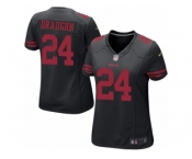 Women's Nike San Francisco 49ers #24 Shaun Draughn Limited Black Alternate NFL Jersey