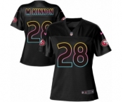 Women's Nike San Francisco 49ers #28 Jerick McKinnon Game Black Fashion NFL Jersey Women's Nike San Francisco 49ers #28 Jerick McKinnon Game Black Fashion NFL Jersey