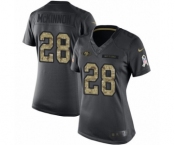 Women's Nike San Francisco 49ers #28 Jerick McKinnon Limited Black 2016 Salute to Service NFL Jersey Women's Nike San Francisco 49ers #28 Jerick McKinnon Limited Black 2016 Salute to Service NFL Jersey