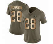 Women's Nike San Francisco 49ers #28 Jerick McKinnon Limited Olive Gold 2017 Salute to Service NFL Jersey Women's Nike San Francisco 49ers #28 Jerick McKinnon Limited Olive Gold 2017 Salute to Service NFL Jersey