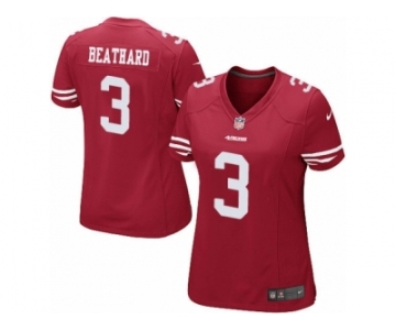Women's Nike San Francisco 49ers #3 C. J. Beathard Limited Red Team Color NFL Jersey