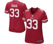 Women's Nike San Francisco 49ers #33 Roger Craig Red Team Color NFL Jersey