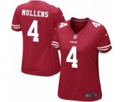 Women's Nike San Francisco 49ers #4 Nick Mullens Game Red Team Color NFL Jersey Women's Nike San Francisco 49ers #4 Nick Mullens Game Red Team Color NFL Jersey