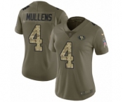 Women's Nike San Francisco 49ers #4 Nick Mullens Limited Olive Camo 2017 Salute to Service NFL Jersey Women's Nike San Francisco 49ers #4 Nick Mullens Limited Olive Camo 2017 Salute to Service NFL Jersey