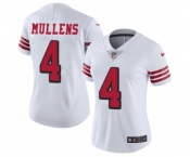Women's Nike San Francisco 49ers #4 Nick Mullens Limited White Rush Vapor Untouchable NFL Jersey Women's Nike San Francisco 49ers #4 Nick Mullens Limited White Rush Vapor Untouchable NFL Jersey