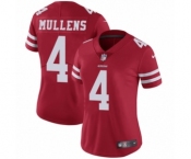 Women's Nike San Francisco 49ers #4 Nick Mullens Red Team Color Vapor Untouchable Limited Player NFL Jersey Women's Nike San Francisco 49ers #4 Nick Mullens Red Team Color Vapor Untouchable Limited Player NFL Jersey