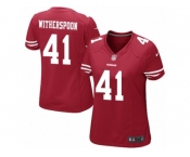 Women's Nike San Francisco 49ers #41 Ahkello Witherspoon Game Red Team Color NFL Jersey