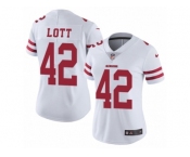 Women's Nike San Francisco 49ers #42 Ronnie Lott Vapor Untouchable Limited White NFL Jersey