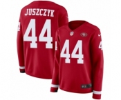 Women's Nike San Francisco 49ers #44 Kyle Juszczyk Limited Red Therma Long Sleeve NFL Jersey Women's Nike San Francisco 49ers #44 Kyle Juszczyk Limited Red Therma Long Sleeve NFL Jersey
