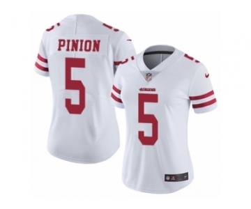 Women's Nike San Francisco 49ers #5 Bradley Pinion Vapor Untouchable Limited White NFL Jersey