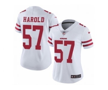 Women's Nike San Francisco 49ers #57 Eli Harold Vapor Untouchable Limited White NFL Jersey