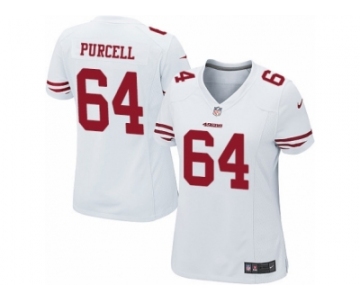 Women's Nike San Francisco 49ers #64 Mike Purcell Limited White NFL Jersey