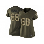 Women's Nike San Francisco 49ers #68 Zane Beadles Limited Green Salute to Service NFL Jersey