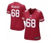 Women's Nike San Francisco 49ers #68 Zane Beadles Limited Red Team Color NFL Jersey