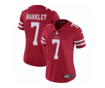 Women's Nike San Francisco 49ers #7 Matt Barkley Vapor Untouchable Limited Red Team Color NFL Jersey