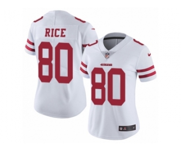 Women's Nike San Francisco 49ers #80 Jerry Rice Vapor Untouchable Limited White NFL Jersey