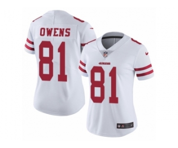 Women's Nike San Francisco 49ers #81 Terrell Owens Vapor Untouchable Limited White NFL Jersey