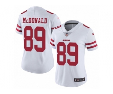 Women's Nike San Francisco 49ers #89 Vance McDonald Vapor Untouchable Limited White NFL Jersey