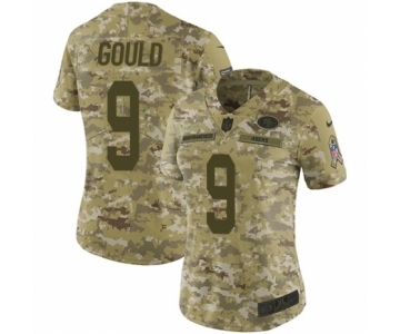 Women's Nike San Francisco 49ers #9 Robbie Gould Limited Camo 2018 Salute to Service NFL Jersey