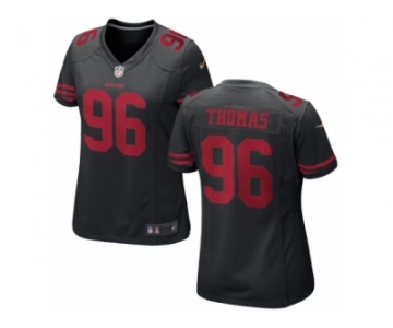 Women's Nike San Francisco 49ers #96 Solomon Thomas Limited Black NFL Jersey