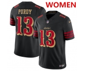 Women's San Francisco 49ers #13 Brock Purdy Black 2025 F.U.S.E. “Rivalries” Vapor Limited Stitched Football Jersey Women's San Francisco 49ers #13 Brock Purdy Black 2025 F.U.S.E. “Rivalries” Vapor Limited Stitched Football Jersey