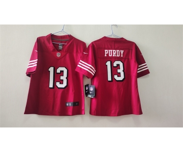 Women's San Francisco 49ers #13 Brock Purdy Red Alternate Vapor Football Stitched Jersey