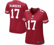 Women's San Francisco 49ers #17 Emmanuel Sanders Game Red Team Color Football Jersey