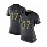 Women's San Francisco 49ers #17 Emmanuel Sanders Limited Black 2016 Salute to Service Football Jersey