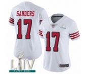 Women's San Francisco 49ers #17 Emmanuel Sanders Limited White Rush Vapor Untouchable Super Bowl LIV Bound Football Jersey