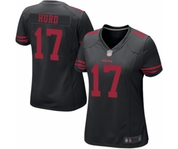Women's San Francisco 49ers #17 Jalen Hurd Game Black Football Jersey
