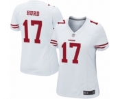 Women's San Francisco 49ers #17 Jalen Hurd Game White Football Jersey