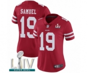 Women's San Francisco 49ers #19 Deebo Samuel Red Team Color Vapor Untouchable Limited Player Super Bowl LIV Bound Football Jersey